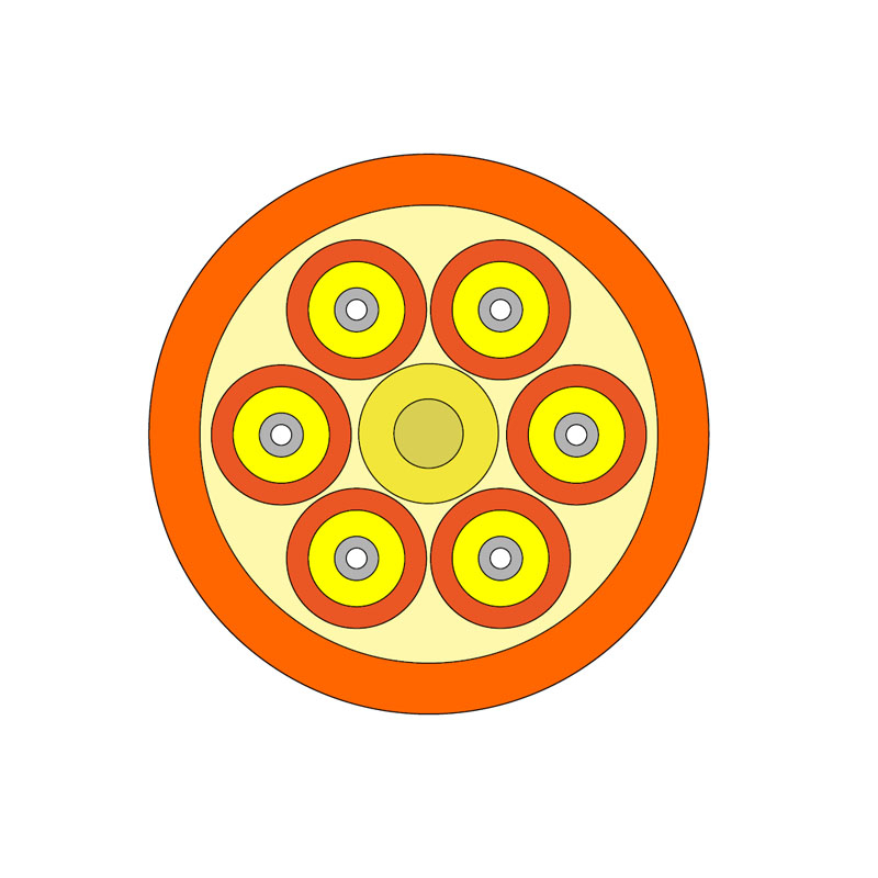 cable fibra óptica Distribution Break out Cable use simplex cable as subunit GJBFJV 