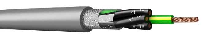 LiYY JZ Flexible screened numbered cores data Transmission cable with protective conductor