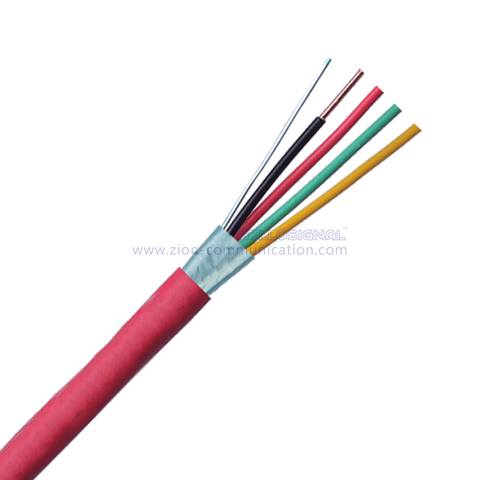 NO.7110121 22AWG 4C SOL Shielded FPLR-CL2R Fire Alarm Cables 