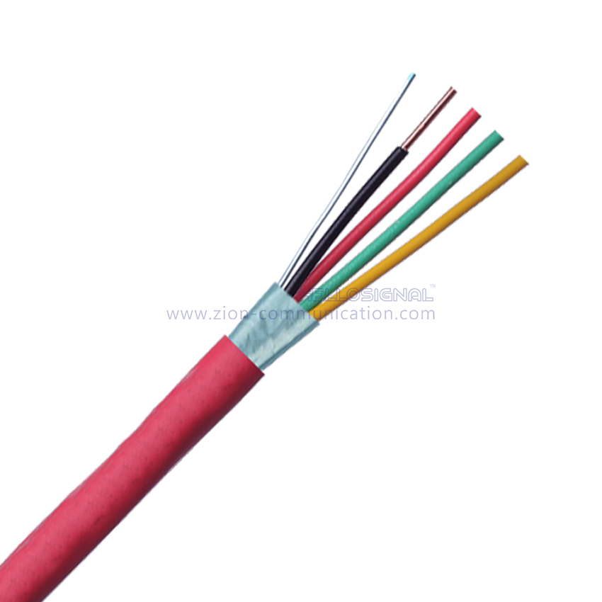 NO.7110341 22AWG 4/C STR Shielded FPLP-CL2P Fire Alarm Cables 