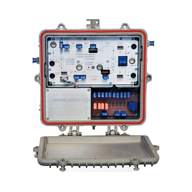 CATV Line Amplifier Outdoor Ultra-thin Bidirectional Amplifier: WB-1200-KLED-1G