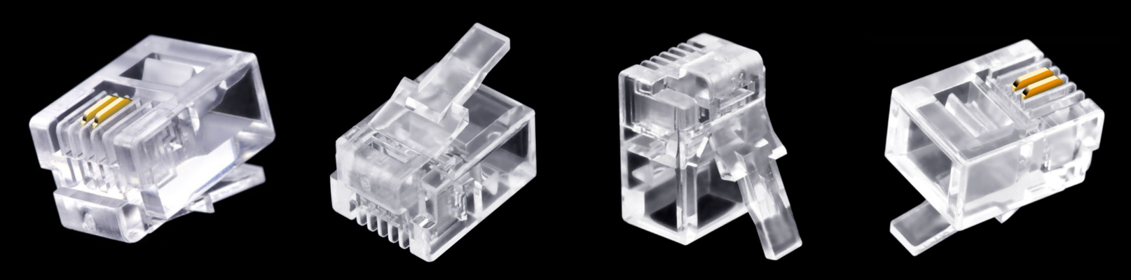 Physical photo-Cat3 6P-2C RJ11 connector