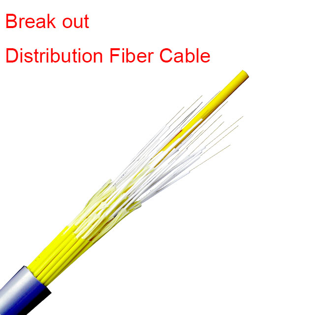 cable fibra óptica Distribution Break out Cable use simplex cable as subunit GJBFJV 