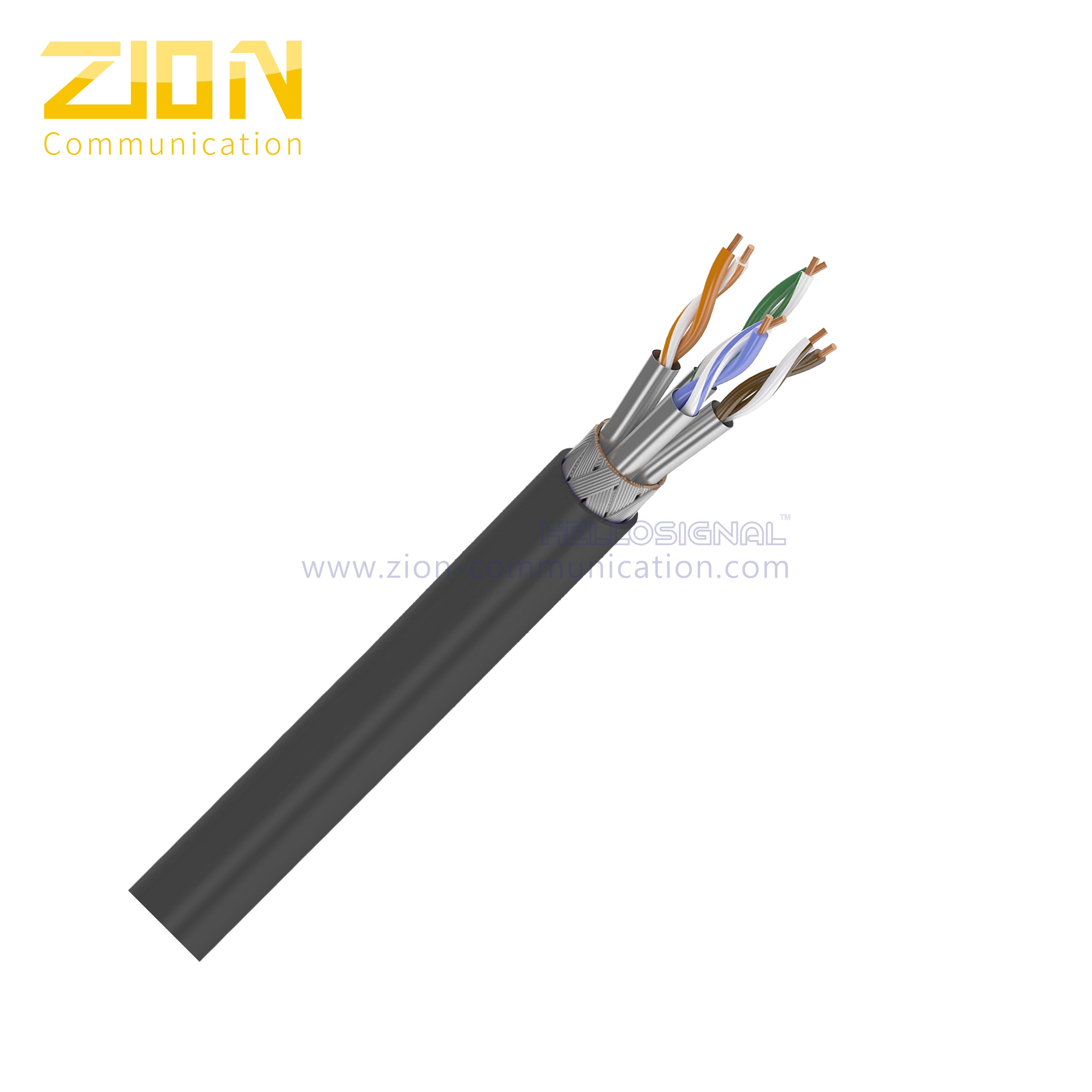 CAT 7 S-FTP patch cable, LSZH - Black