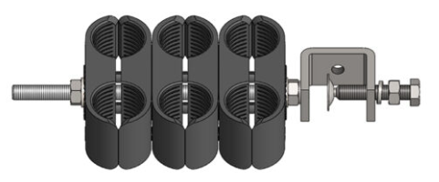 Feeder Cable Clamp, for 7-8 Cable, 6way