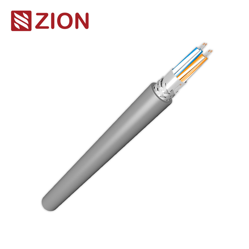 RS485 Cable, 24AWG 2P, Foil+Braid, PVC CMP, 120Ω