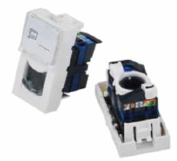 French type Single port Shutter with UTP Jack ZC-K004