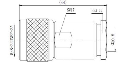 N Male Clamp Straight Connector for 7D-FB Cable