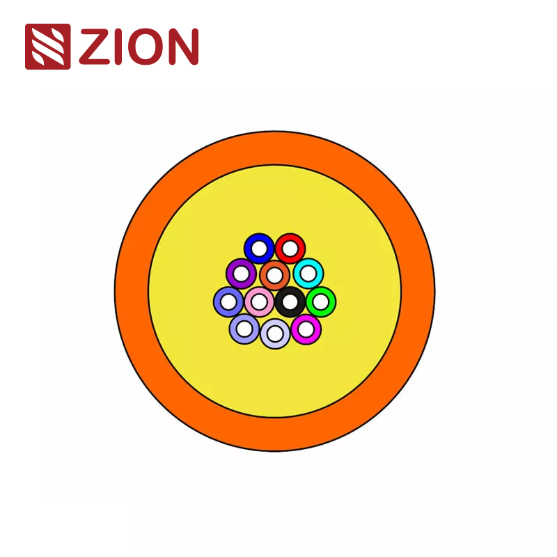Cable Fibra Óptica Optical fiber Low Smoke Zero Halogen Riser Multi Purpose Distribution Cable 12 fiber single-unit singlemode, yellow GJFJV≤24F 