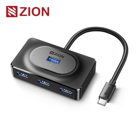 NO.ZCF113-Type-C 3.0 Square 4-Port Hub (Black)