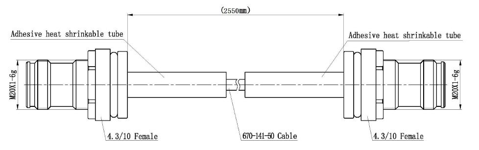 RG141 Jumper Cable,4.3/10 Female Flange to 4.3/10 Female Flange-HuaWei-L(Meter)