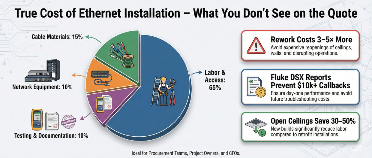 True Cost of Ethernet Installation &ndash; What You Don&rsquo;t See on the Quote