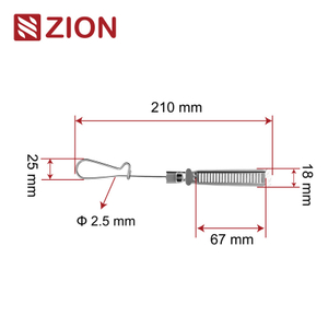 FTTH stainless steel flat cable drop clamp FTTH stainless steel wire clamp ZCSSC-04
