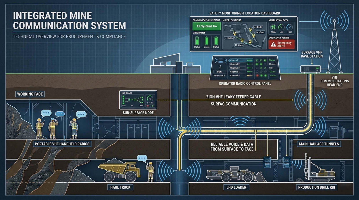INTEGRATED MINE COMMUNICATION SYSTEM