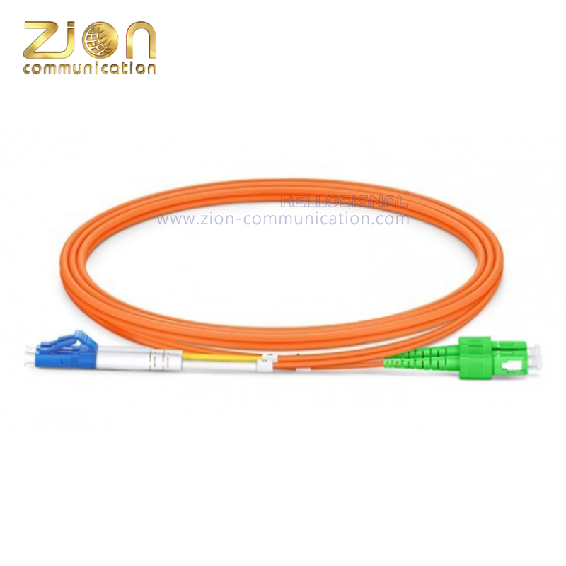 LC UPC to SC APC Duplex OM1 Fiber Patch Cord 