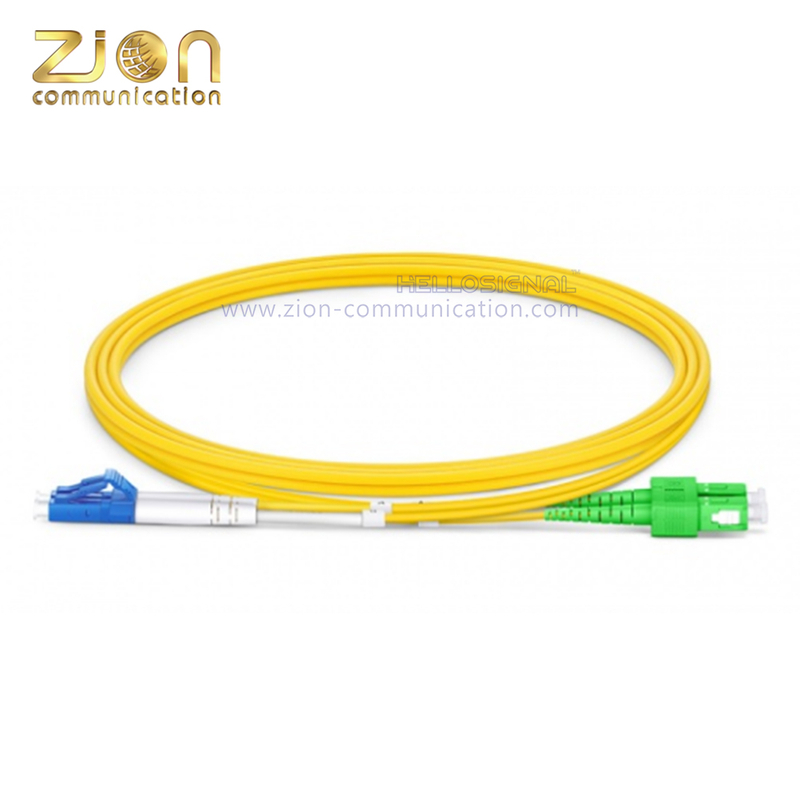 LC UPC to SC APC Duplex OS2 Fiber Patch Cord 