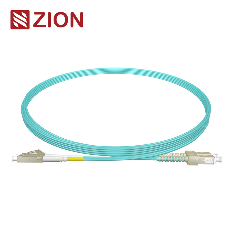 LC UPC to SC APC Duplex OM3 Fiber Patch Cord 