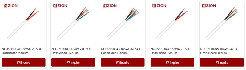 PLENUM SECURITY CABLE PRODUCTS