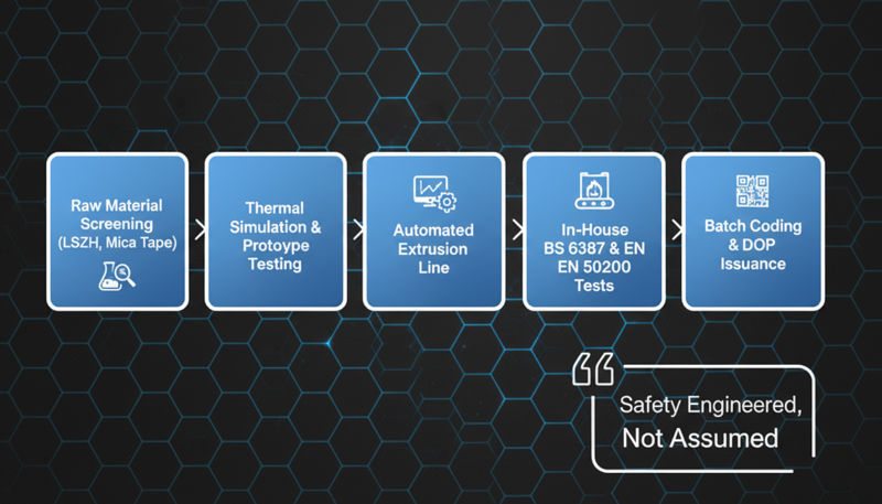 Zion production and quality inspection flow chart (from raw materials to shipment)