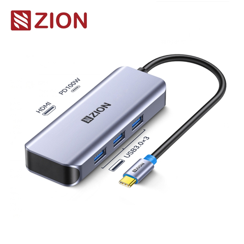 NO.ZCH109- Type-C 5-in-1 Docking Station USB 3.0*3 + HDMI + PD (Power Delivery)