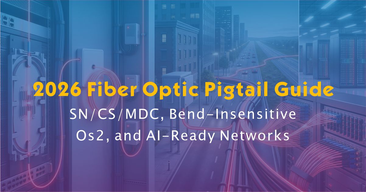 The 2026 Fiber Optic Pigtail Guide: SN/CS/MDC, Bend-Insensitive OS2, and AI-Ready Networks