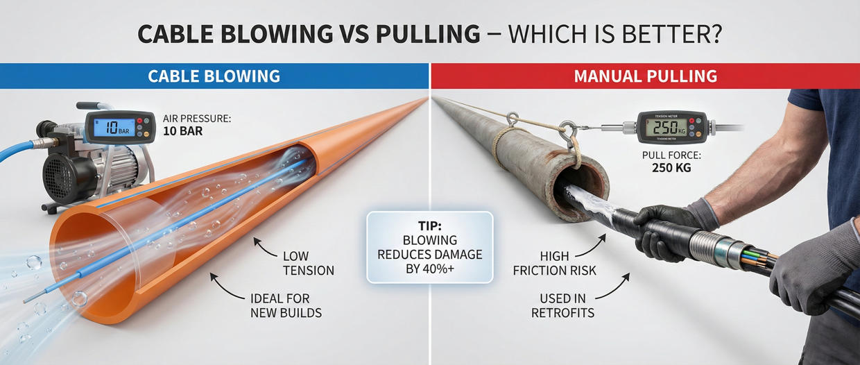 CABLE BLOWING VS PULLING - WHICH IS BETTER
