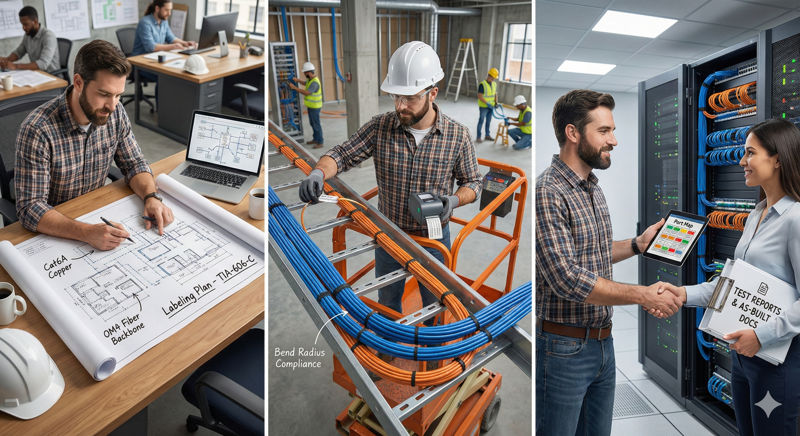 Design → Install → Handover