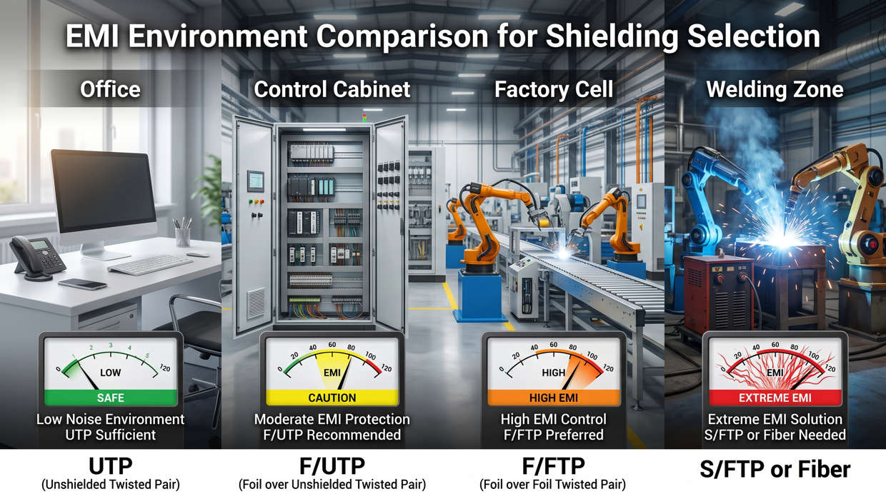 EMI Environment Comparison for Shielding Selection