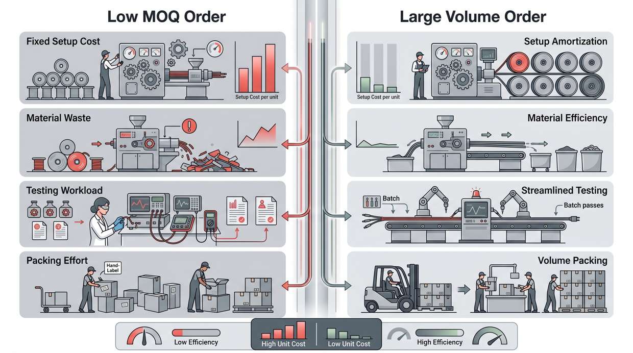 Low MOQ and Higher Unit Cost in Cable Orders