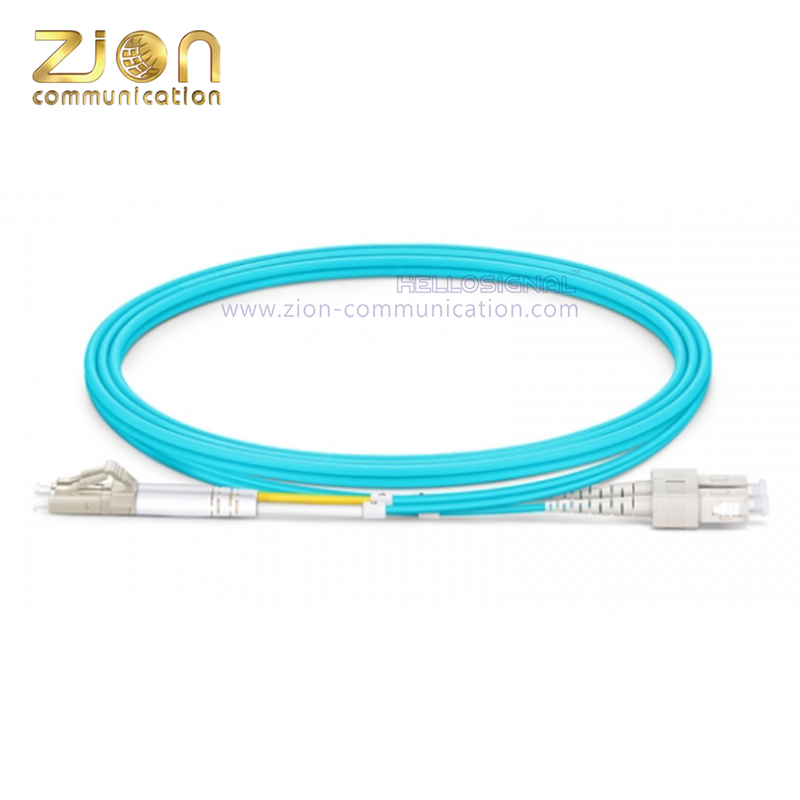 LC UPC to SC UPC Duplex OM3 Fiber Patch Cord 