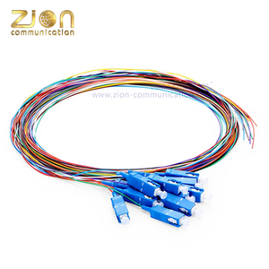 SC UPC 12 Fibers G.652.D Single Mode Unjacketed Color-Coded FOPT