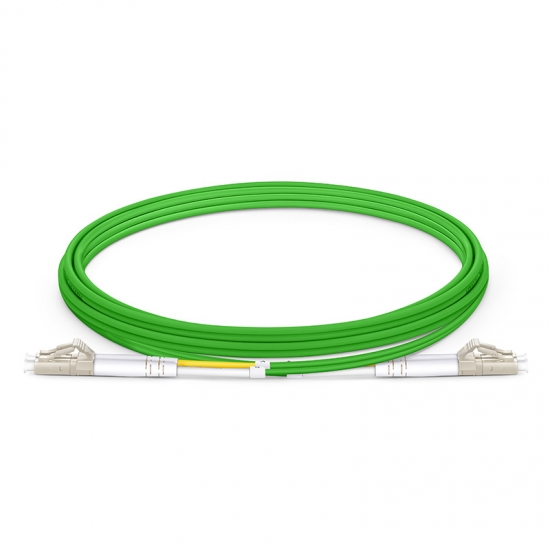 LC UPC to LC UPC Duplex OM5 Multimode Wideband PVC (OFNR) 2.0mm Fiber Optic Patch Cable