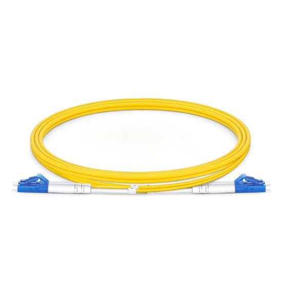 LC UPC to LC APC Duplex OS2 Single Mode PVC 2.0mm Fiber Optic Patch Cable