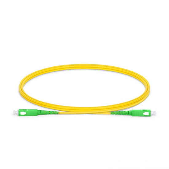 SC APC to SC APC Simplex OS2 Single Mode PVC 2.0mm Fiber Optic Patch Cable SC APC to SC APC Simplex OS2 Single Mode PVC 2.0mm Fiber Optic Patch Cable