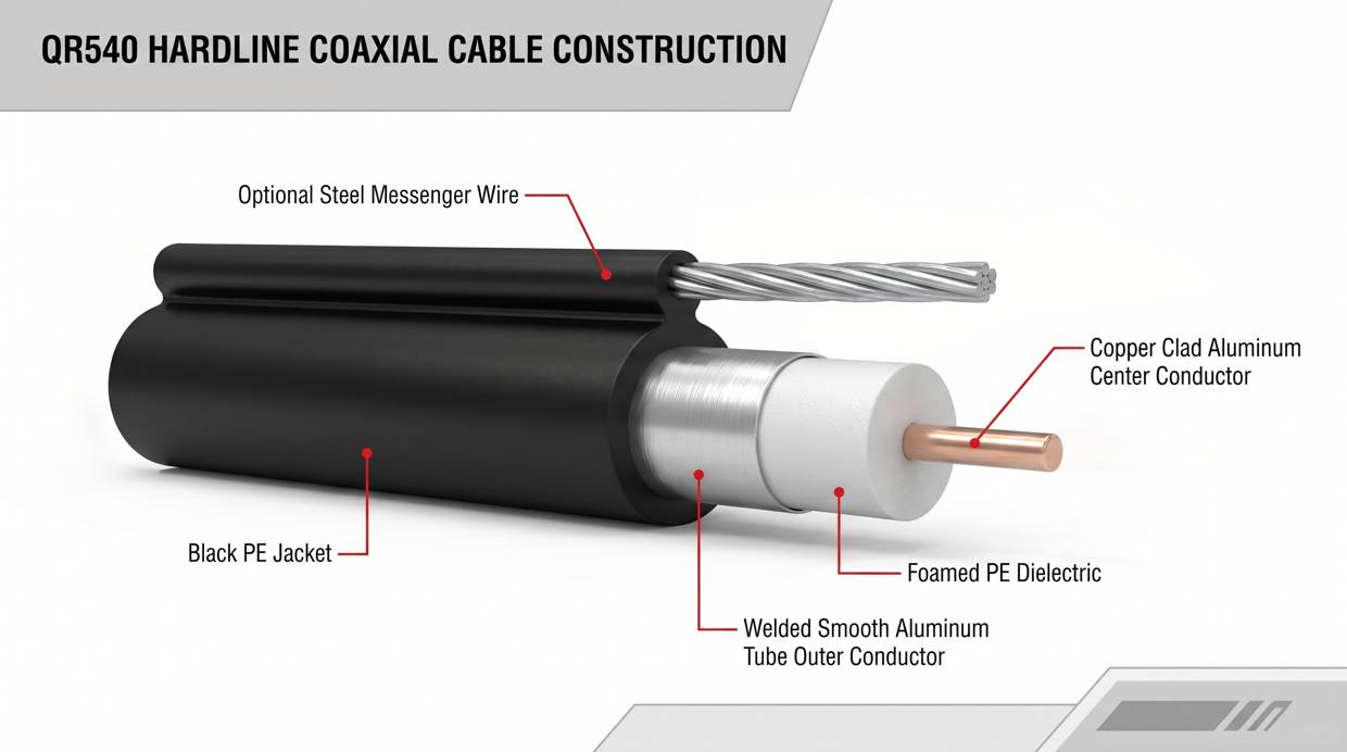 QR540 Hardline Coaxial Cable Construction