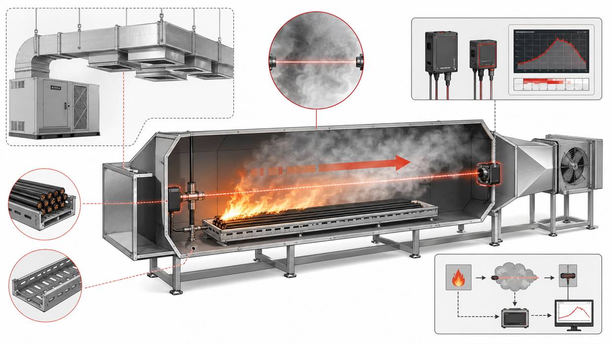 How NFPA 262 Tests Flame Travel and Smoke in Plenum Cables