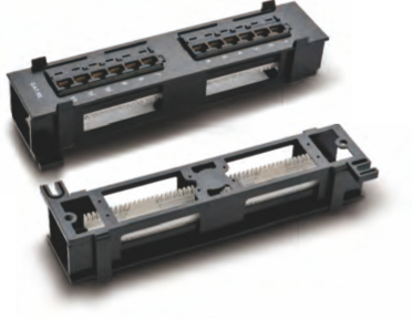 12 ports Cat 5e patch panel.