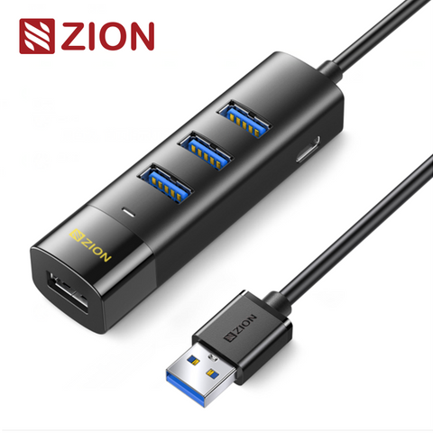 NO.ZCF116-USB 3.0 Rectangular 4-Port Hub (Black)