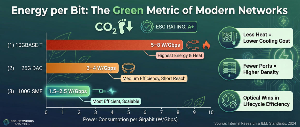 Energy per Bit The Green Metric of Modern Networks