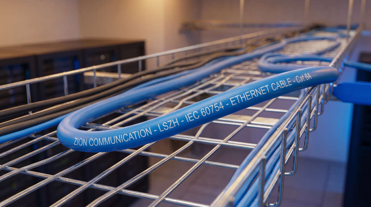 LSZH Low Smoke Zero Halogen Ethernet Cable for Building Technical Rooms and Fire-Safe Cabling