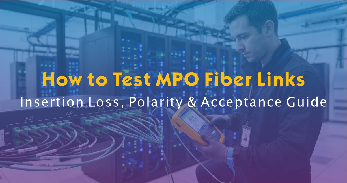 How to Test MPO Fiber Links: Insertion Loss, Polarity & Acceptance Guide
