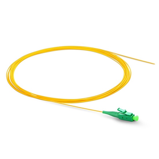 LC APC Simplex OS2 Single Mode PVC 0.9mm Fiber Optic Pigtail