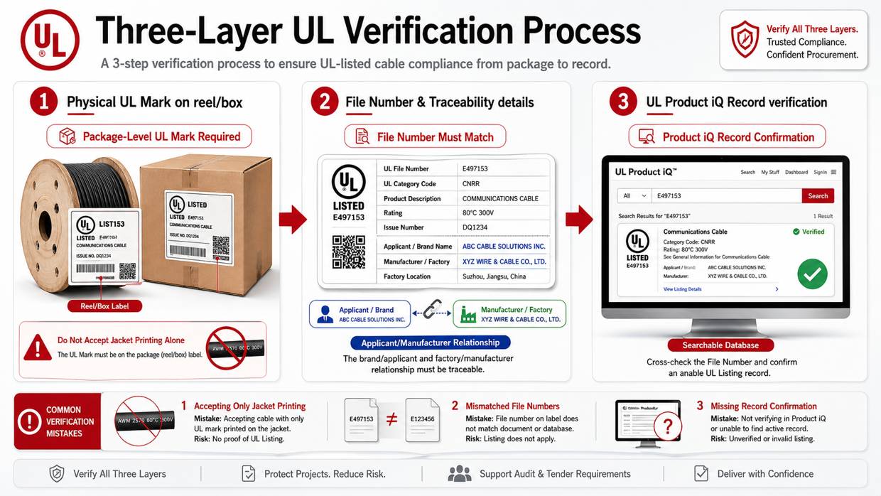 UL Verification Three-Layer Logic Visualization Diagram