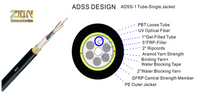 ADSS Fiber Optical Cable Single Jacket 120M SPAN SM G652D -6F 