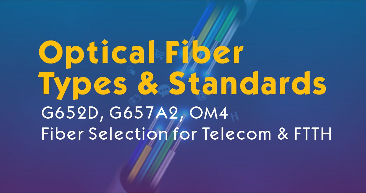 Optical Fiber Types & Standards | G652D, G657A2, OM4 Fiber Selection for Telecom & FTTH