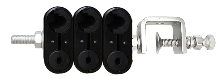 Feeder Cable Clamp-for 3 Optical Cable + 3Power Cable(6-25mm2)-6way