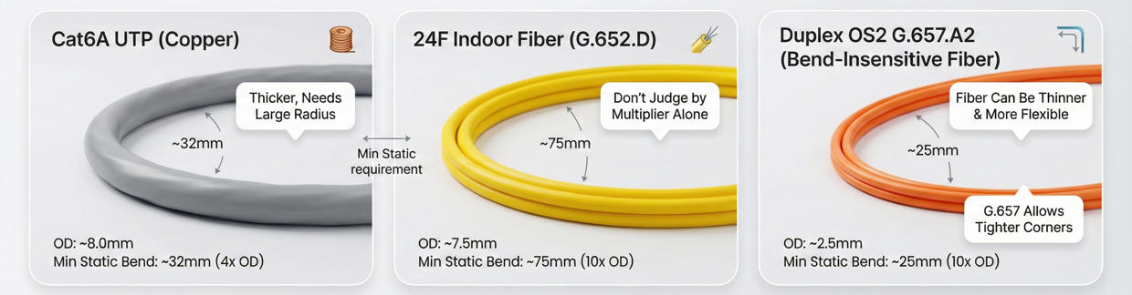 Fiber vs Copper Real-World Bend Comparison