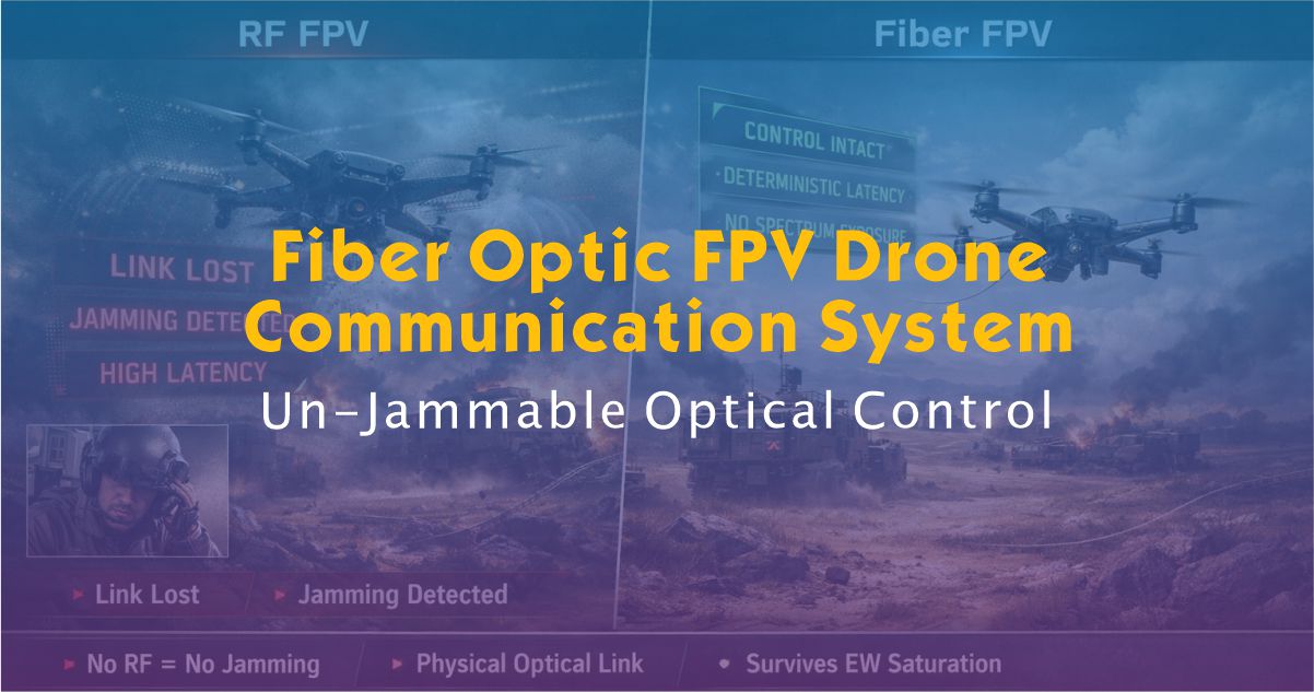FPV Drone Fiber Optic Communication Solution | Jam-Proof UAV Control