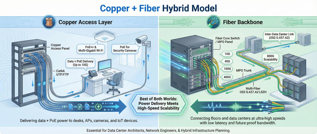 Copper + Fiber Hybrid Model 