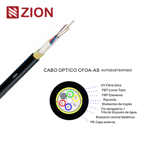 ADSS CABO OPTICO CFOA-AS-80m COMPACTO E AUTOSUSTENTADO PARA VÃO ATÉ 80m